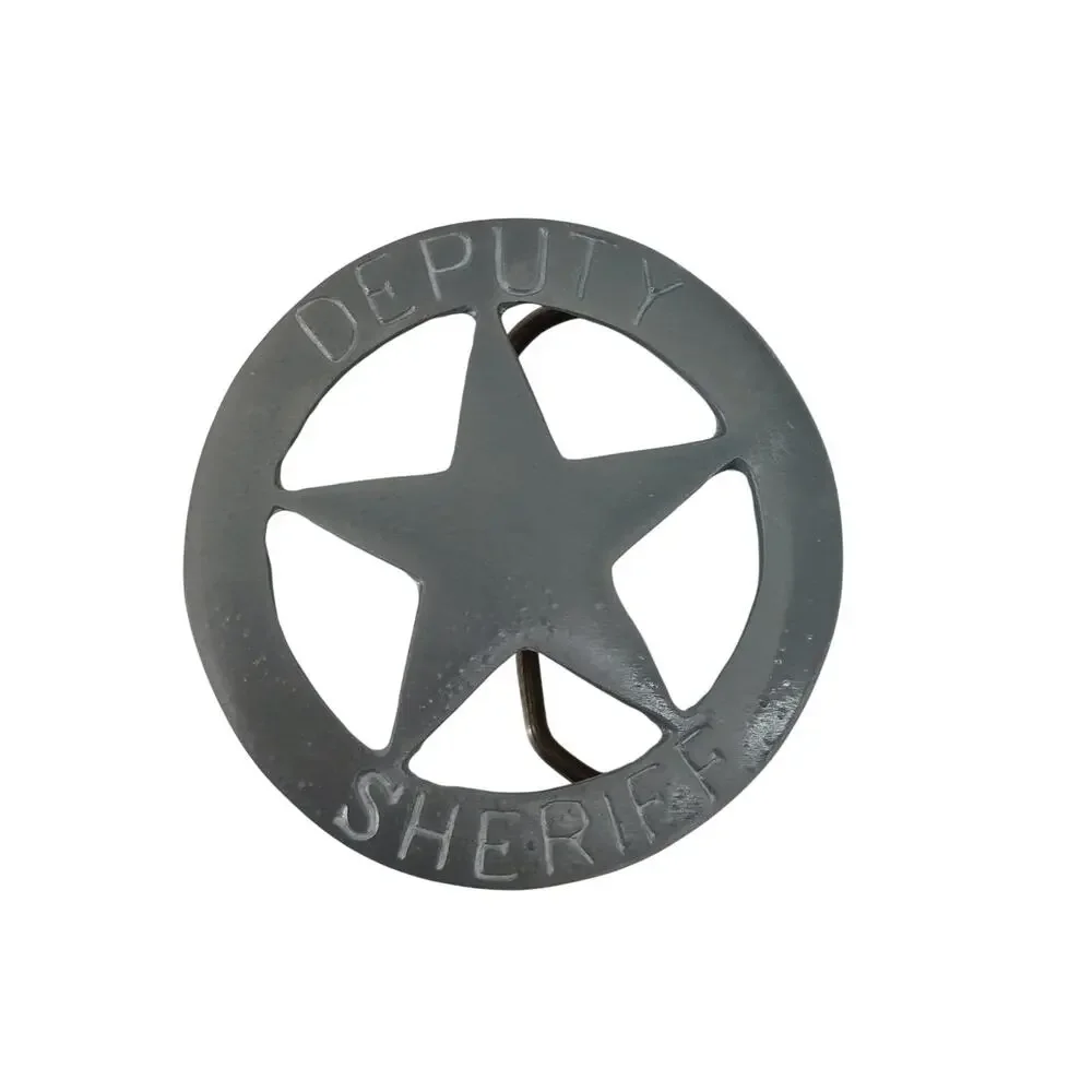 Vintage Deputy Sheriff Star Badge Belt Buckle Western Style